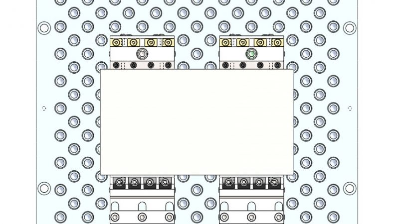 Vue 3D - table bridage (dessus)